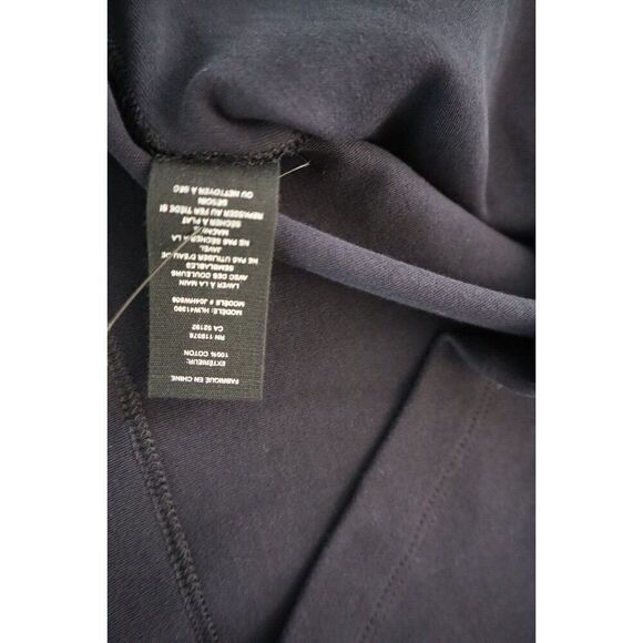 Helmut Lang J04HW608 Women's Sz Medium Ink Blue Neck Drape Jersey Dress - Picture 7 of 13